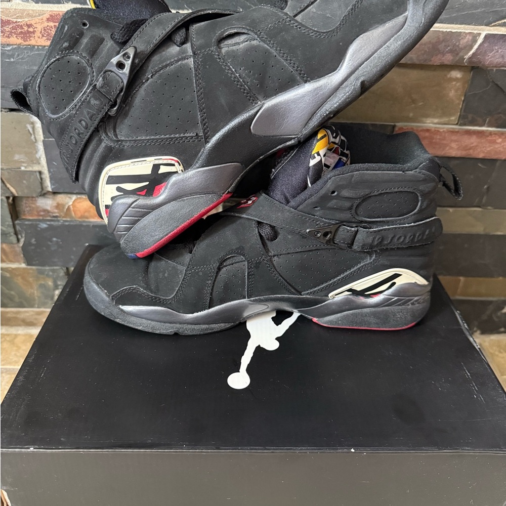 Nike Air Jordan 8 Retro GS 'Playoffs' Black Size 7y  305369-061 FAST SHIPPING